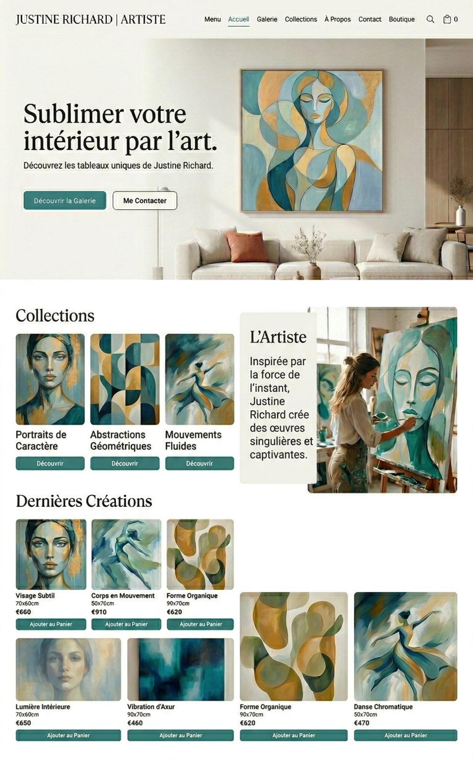 Exemple page artistique